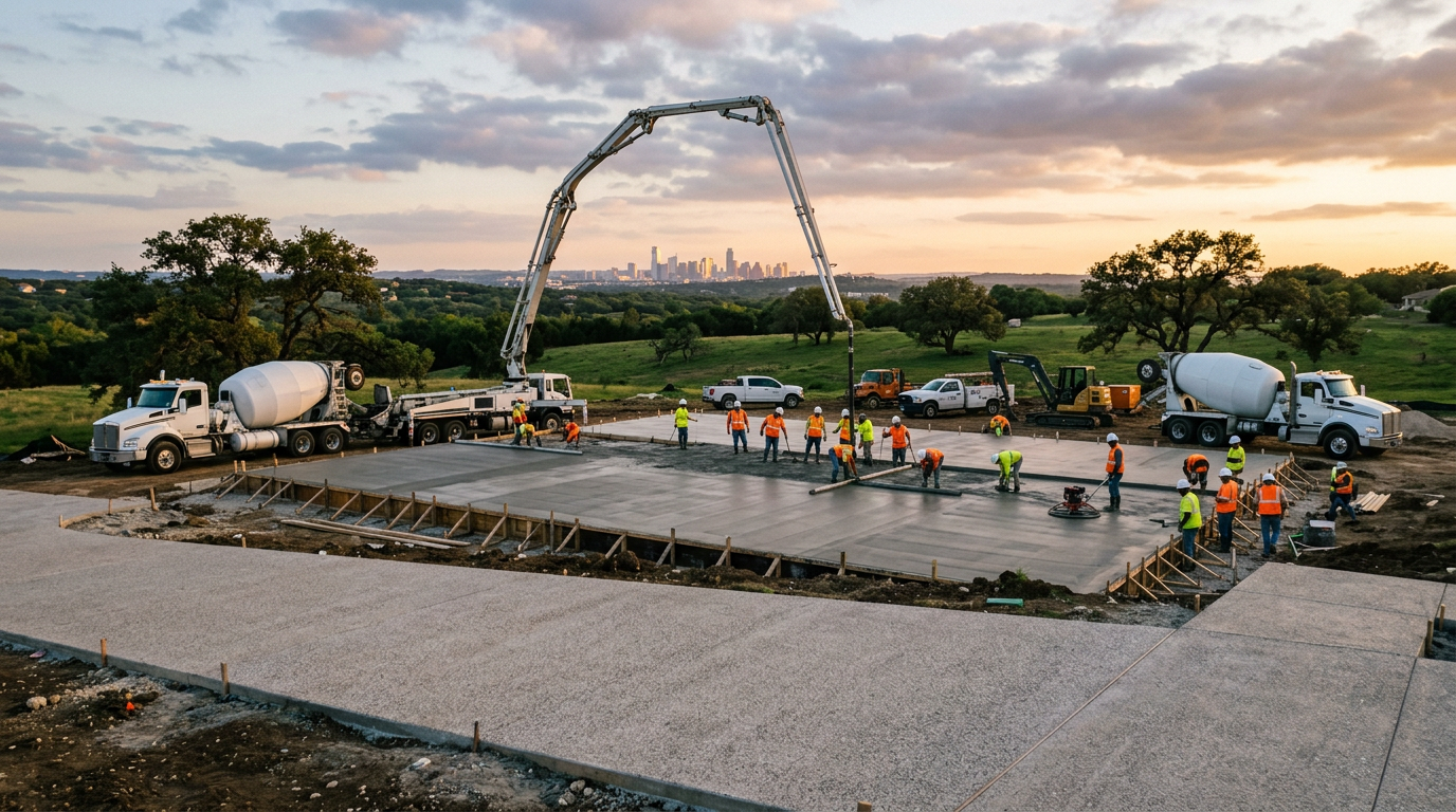 A professional team collaborates around a wooden table in a sunlit, modern office space with large windows